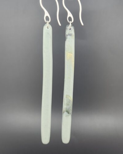 Long jade earrings
