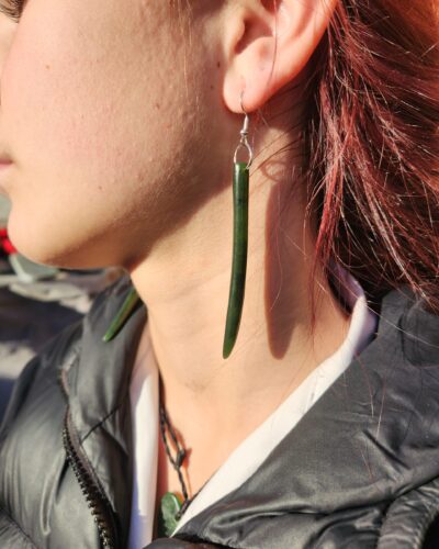 Greenstone earrings